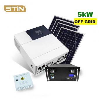 Easy Installation Solar Powered 5kw Off Grid Solar System PV Panels Kit ...